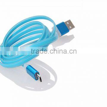New Design Colorful TPE Round Noodles High Speed Micro Usb Cable Pigtail(OEM ODM)