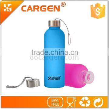 Durable Pretty Design Frosted Glass Water Bottle photo-4