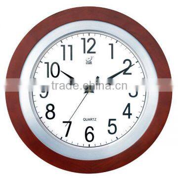 Simple style wooden quartz wall clock cheap price european style wall clock