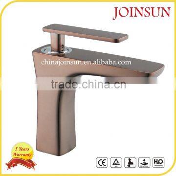 Matte Red Single Lever Brass Wash Basin Mixer