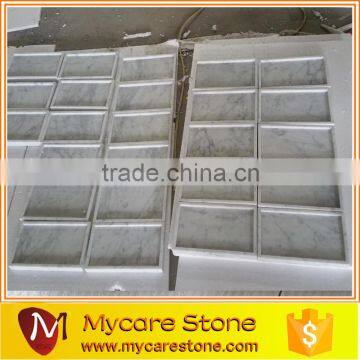 Hot sales 16x30x3cm carrara white rectangle marble tray