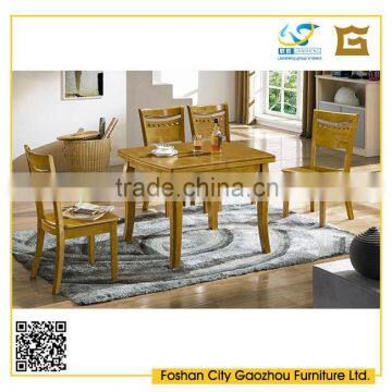 Simple design solid wood extendable dining table wood plank dining table