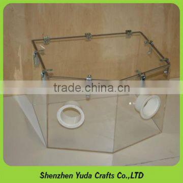 Custom special designed plexiglass dustcover box container polygonal dust cover boxes