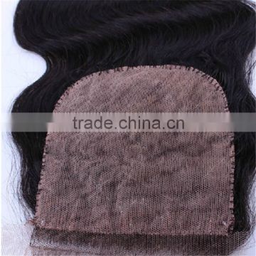 Silk Base Closures Bleached Knots Virgin Brazilian Straight Hair 10"-18"inch Human Hair Wigs Free Shipping