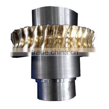 custom centrifugal casting brass alloy worm gear and worm shaft for worm gear box manufacturer