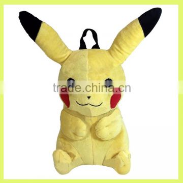 china wholesale custom plush soft pokemon go backpack for kids