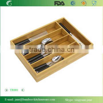 Home Basics Bamboo Kitchen Utensil Cutlery Tray or Drawer