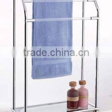 Organize It All Acrylic 3-Bar Towel Rack with Bottom Shelf
