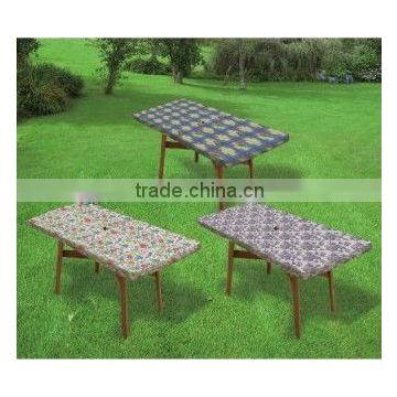 Outdoor Picnic Umbrella Table Cover with Zipper and Elastic Edging