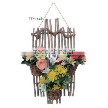 Hand Made Decorative rattan woven baskets, wall hanging basket series Plant Artificial Flower Vine for Home Garden Wall and Wedd