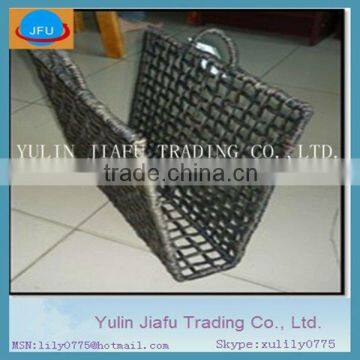 Water hyacinth material handmade weaving newspaper file basket