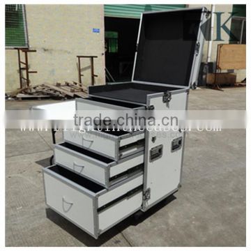 Custom Color ATA Plywood Drawer Tool Flight Case with Casters