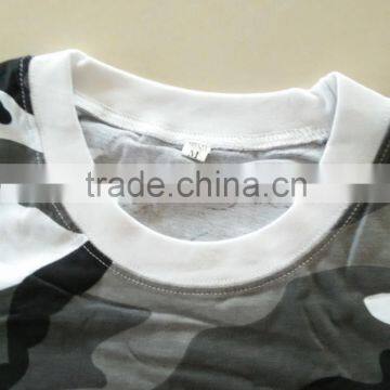 OEM 60% Cotton 40% Polyester Jersey Grey Camouflage Military Plain T Shirt photo-3