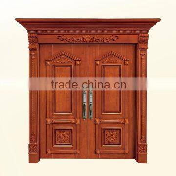 2016 Design Wood Main Door Models Solid Wood Material photo-3
