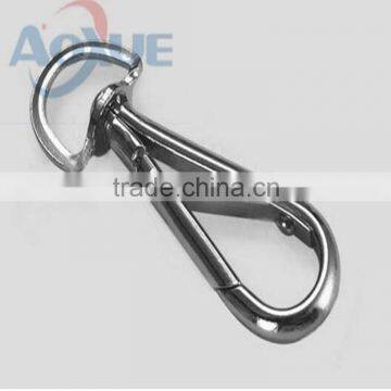 metal material swivel simplex spring snap hook with clip