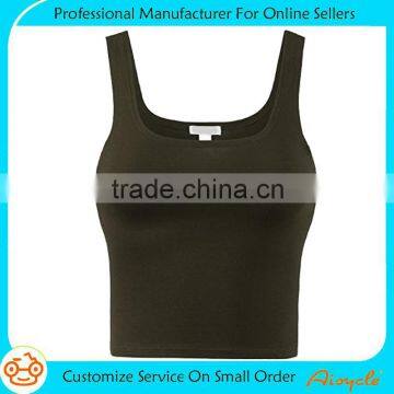 Womens Basic Solid Soft Seamless Fashion Sports Tank Top