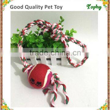 Chew Rope Toy Green for Dogs Puppies - with Strong Play Ball for Tug of War - Best for Medium & Small Breeds-17.7inch