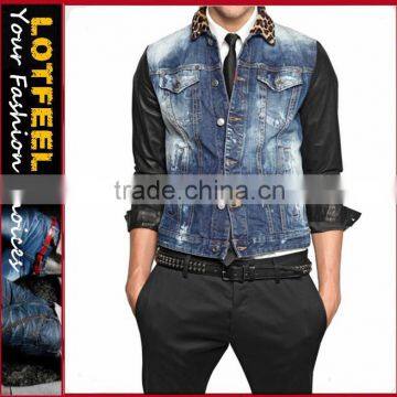 Italian Slim Fit Trendy Vintage Classic Denim Washed Jean Jacket (LOTJ245)