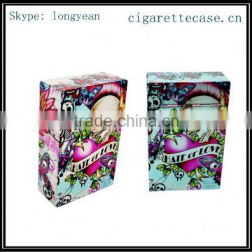 Aluminum alloy cigarette box /case /holder colorful printed six surface by OEM design