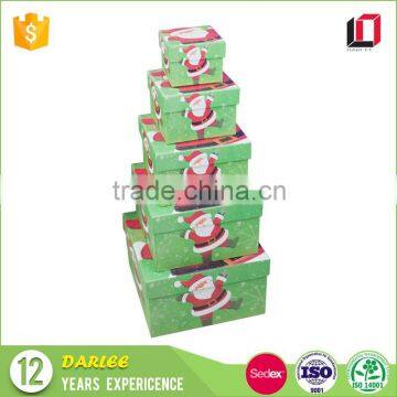 Competitive price different size wholesale fancy tree decorative christmas gift box with lids