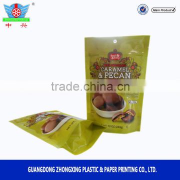 Food grade customized printed food doypack zipper seal bags