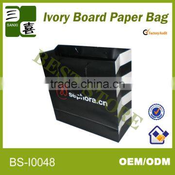 hot sale paper bag with hang tag by 100% factory