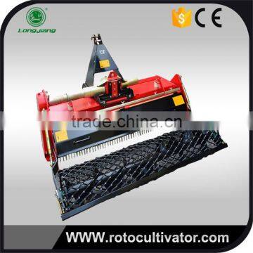 Agricultural tractor rotovator stone burier