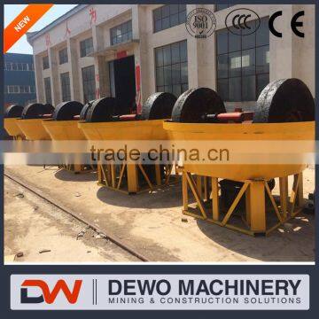 Double Roller Wet Pan Grinder For Gold Separation