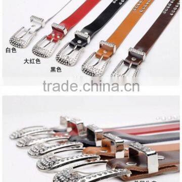 2014 New Arrival Western Ladies Rivet New Fashion Belt With Flower Leather Pattern Buckle Wholesale /Retail Sell photo-2