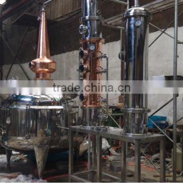 copper alcohol distillation equipment with column