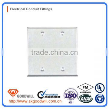 electrical round double gang blank junction box cover