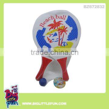 Wooden beach racket set toy