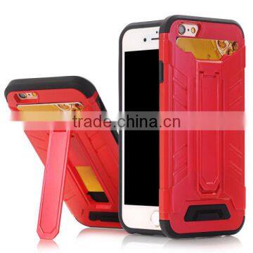 Card Slot Phone Case Bracket Protective Phone Shell TPU + PC Material for IPhone7 / Plus photo-5