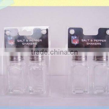 square glass salt and pepper shakers