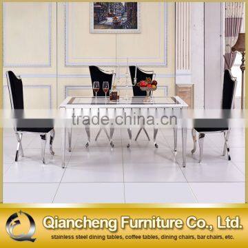 Luxury Steel Frame Dining Table Set