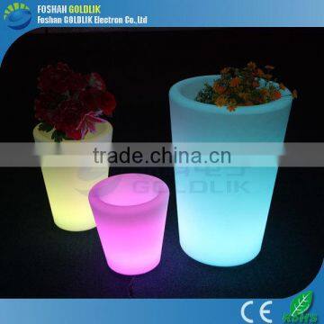 Garden Water Drainage RGB Colors Waterproof LED Flower Pot