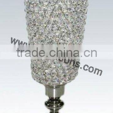 Crystal Candle Holder With Metal Stand for Wedding Decor photo-2