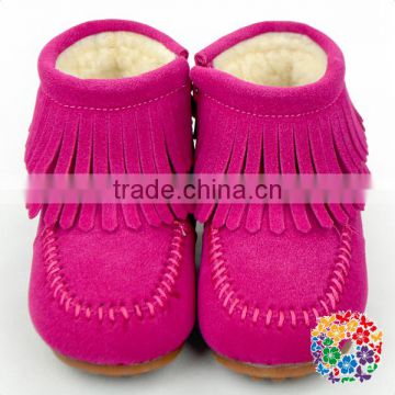 Baby Boys and Girls Warm Winter Snow Boots Add Cashmere Tassel Trimmed Boots Outdoor