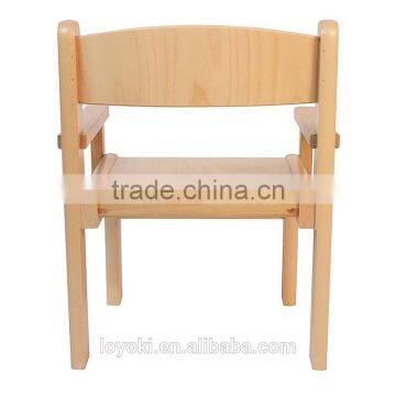 Children's Furniture Solid Beech Wood Child Chair Children's Chairs With Armrests Natural Varnish Kid Chair photo-3