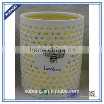 Ceramic Candle Cup Bamboo Shape Candle Holder Wholesale Candle Holder photo-3