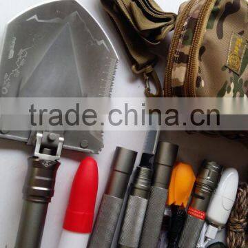 Outdoor Compact Camping Accessories With Shovel Hoe Hammer Knife Flashlight photo-4