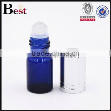 2017 Hot New Products Cosmetic 3ml Mini Blue Fragrance Perfume Bottle Roll on Silver Aluminum Cover Bottle Perfume photo-2