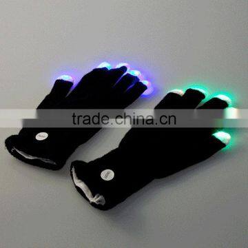 7 Mode Rave Light Finger Lighting Flashing Glow Mittens LED Protective Gloves