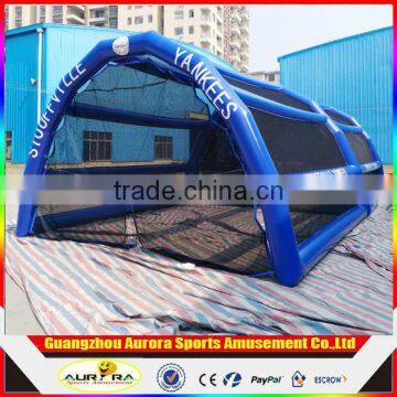 Inflatable batting cage as inflatable baseball sport game