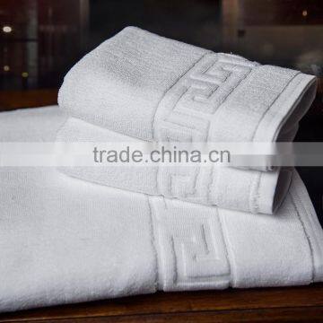 3pcs / lSET WHITE HOTEL Bath Towel Set 100% cotton great wall plaid wholesale