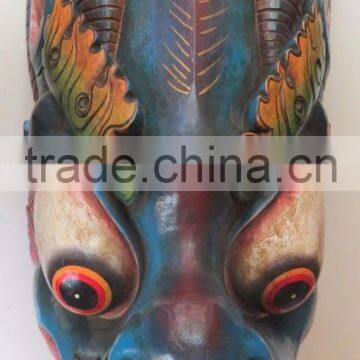 Dragon Mask Wall Hanging Decor Handmade in Nepal photo-4