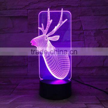 UCHOME Deer Shape Lamp Christmas Gift 3D Illusion Lamps photo-4