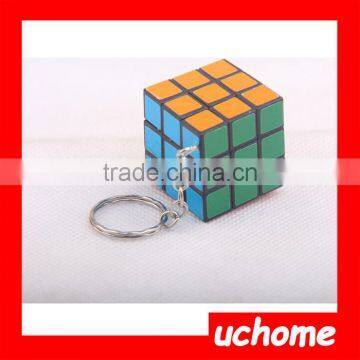 UCHOME Yiwu Factory Colorful Custom Souvenir Magic Cube Keychain