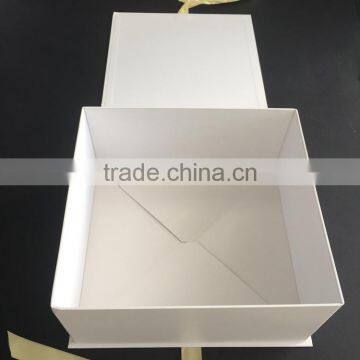 White Color Foldable Structure Kid Boys Children White Baby Clothes Box Ribbon Closure photo-4