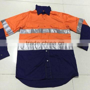 Manufacturer Custom Short Sleeves 100% Cotton Safety Work Shirts Hi Vis Shirts photo-5